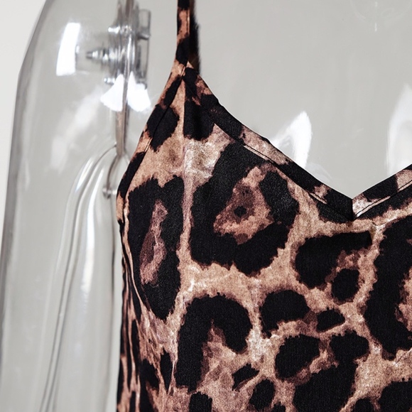 Leopard Print Spaghetti Strap Top - Picture 5 of 5